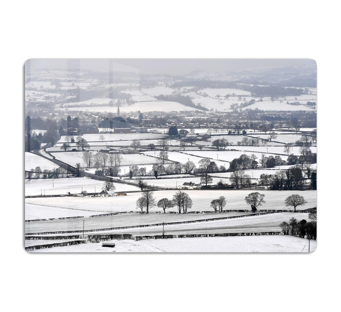 Snowy fields of Wales HD Metal Print - Canvas Art Rocks - 1