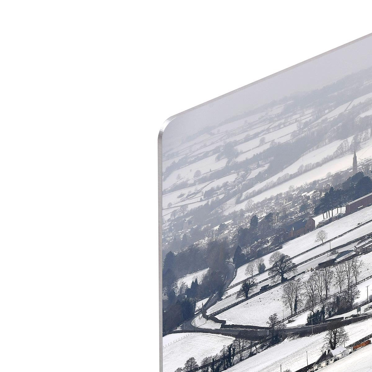 Snowy fields of Wales HD Metal Print - Canvas Art Rocks - 4