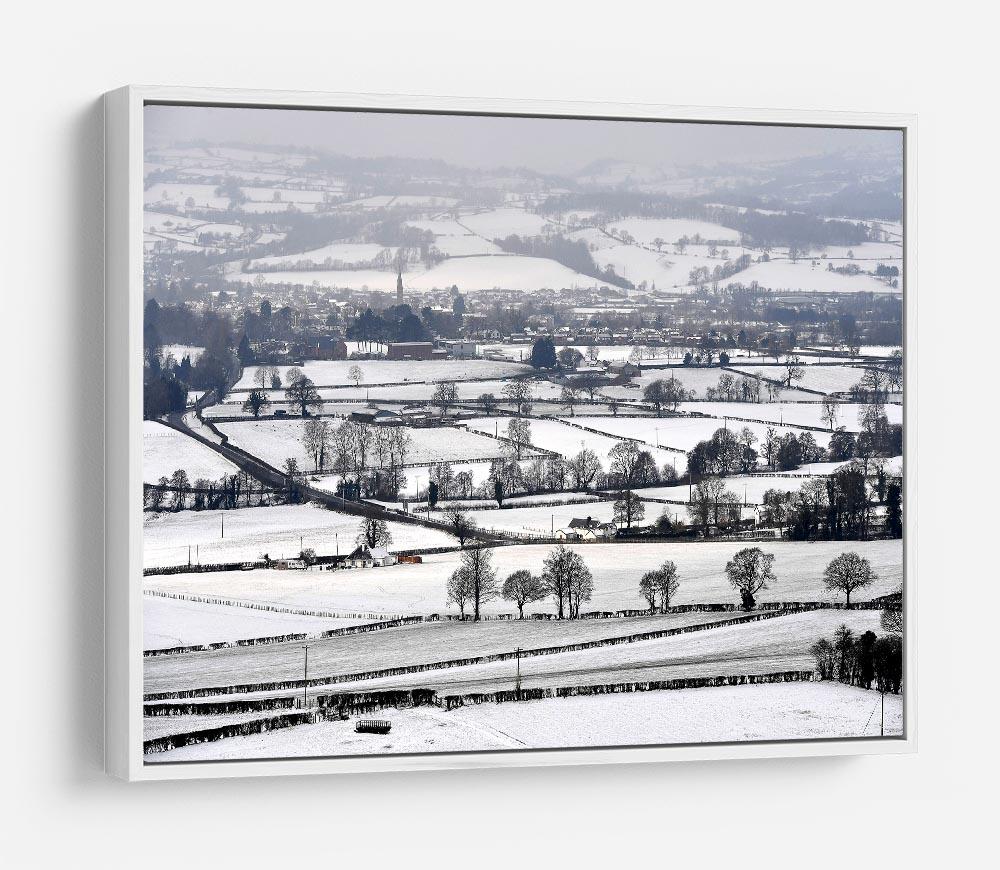 Snowy fields of Wales HD Metal Print - Canvas Art Rocks - 7