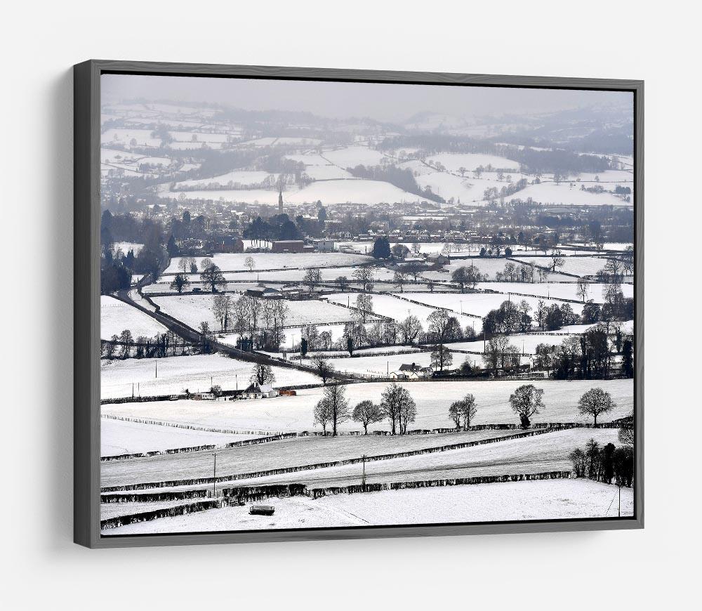 Snowy fields of Wales HD Metal Print - Canvas Art Rocks - 9