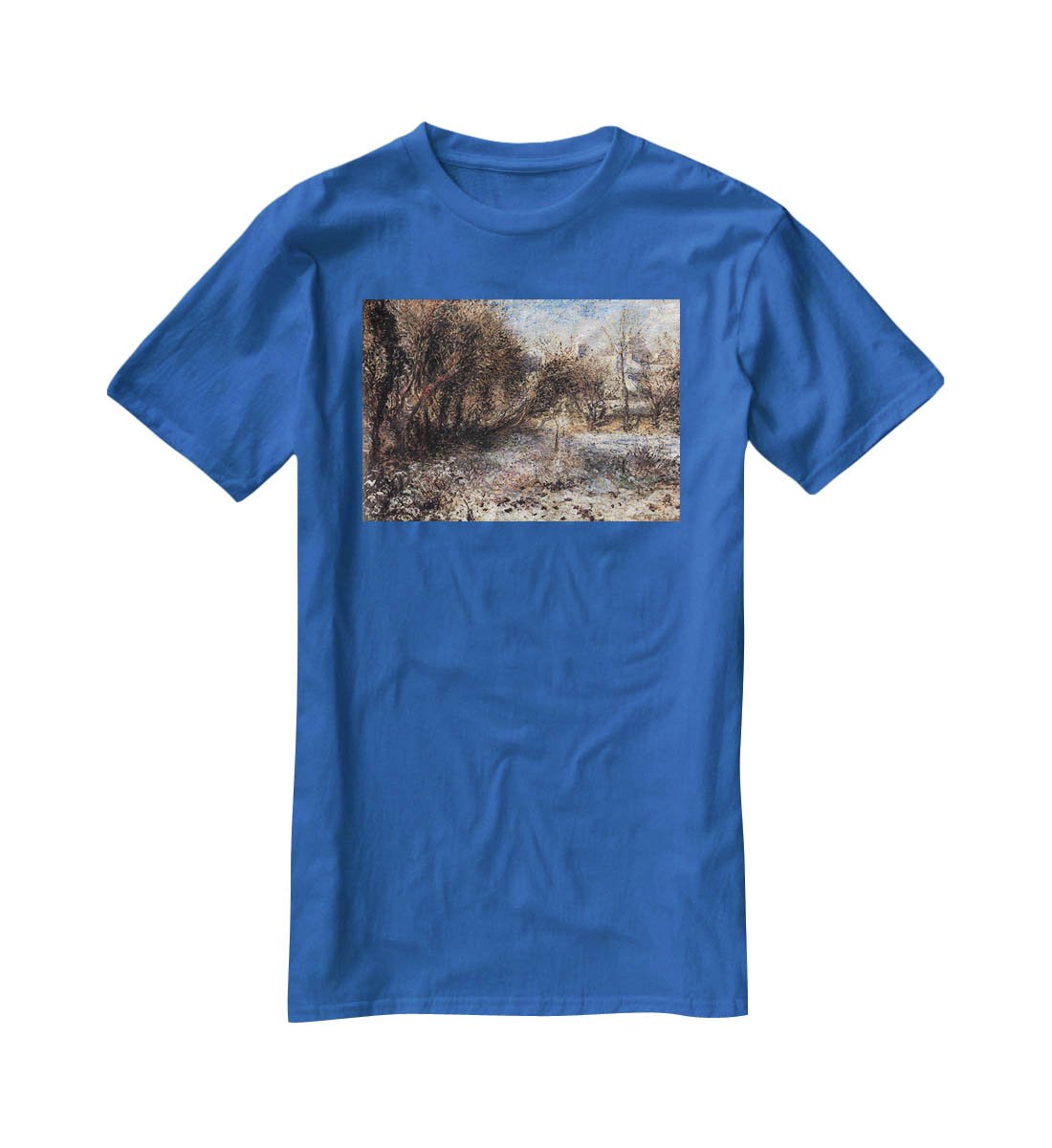 Snowy landscape by Renoir T-Shirt - Canvas Art Rocks - 2
