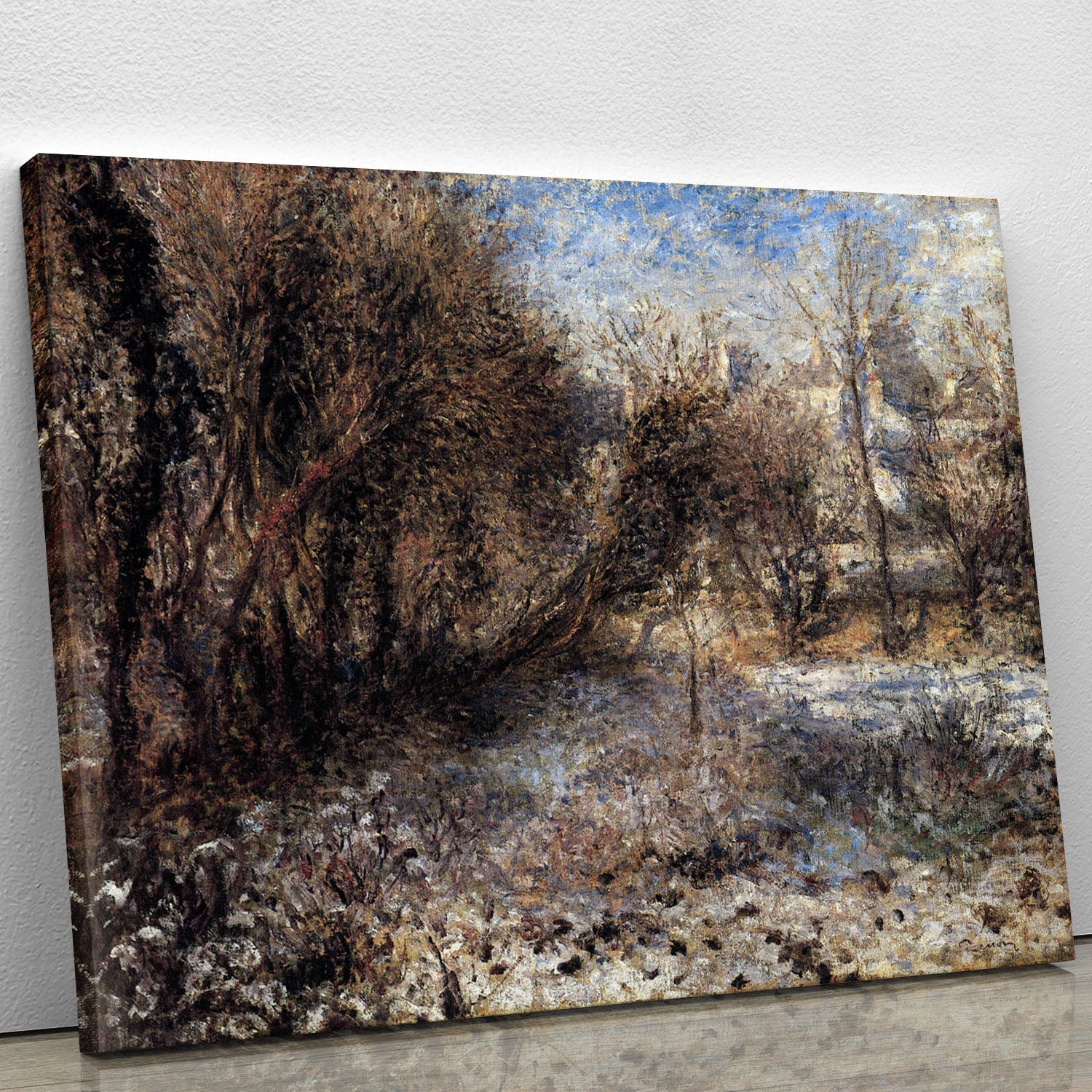 Snowy landscape by Renoir Canvas Print or Poster