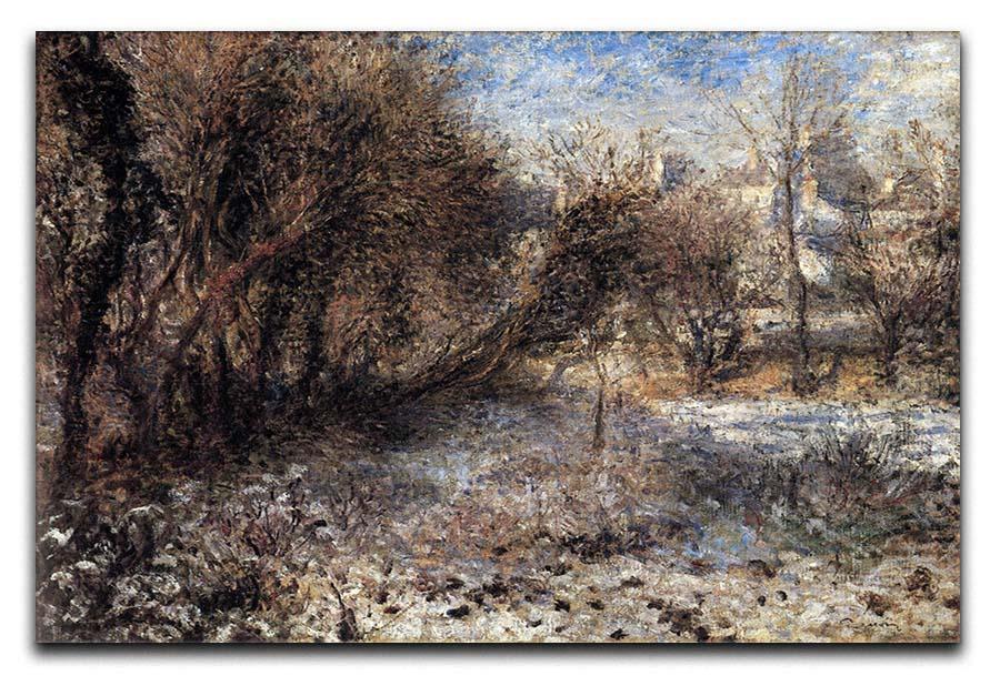 Snowy landscape by Renoir Canvas Print or Poster  - Canvas Art Rocks - 1