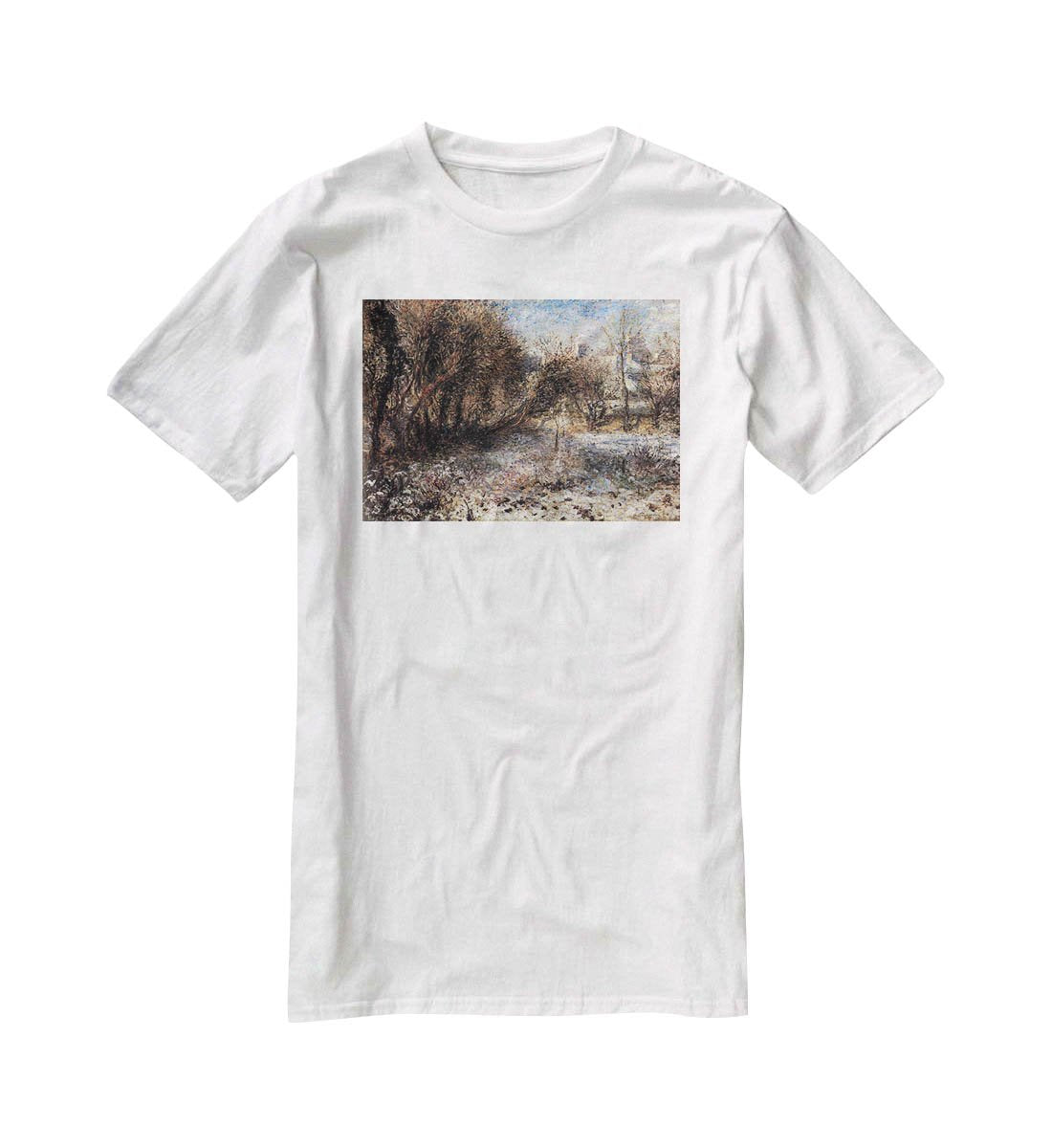 Snowy landscape by Renoir T-Shirt - Canvas Art Rocks - 5