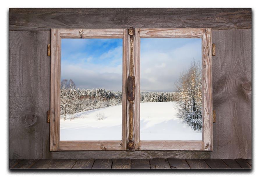 Snowy winter landscape in january Canvas Print or Poster - Canvas Art Rocks - 1
