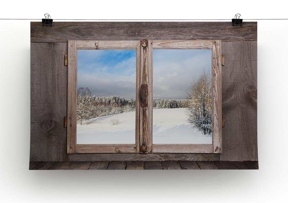 Snowy winter landscape in january Canvas Print or Poster - Canvas Art Rocks - 2