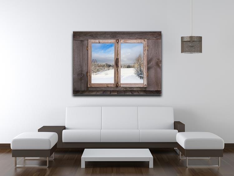 Snowy winter landscape in january Canvas Print or Poster - Canvas Art Rocks - 4