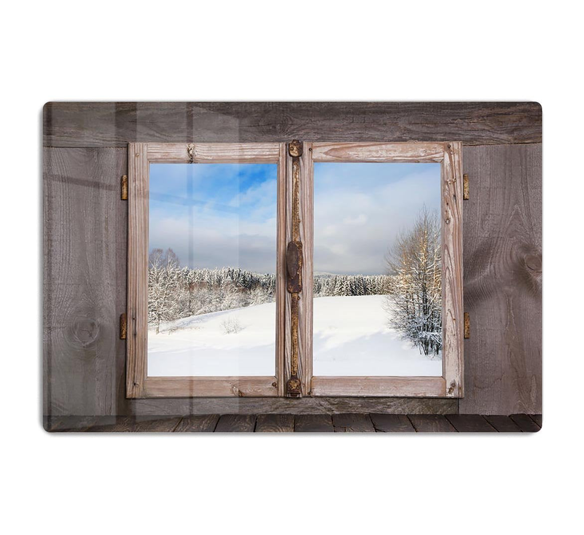 Snowy winter landscape in january HD Metal Print - Canvas Art Rocks - 1