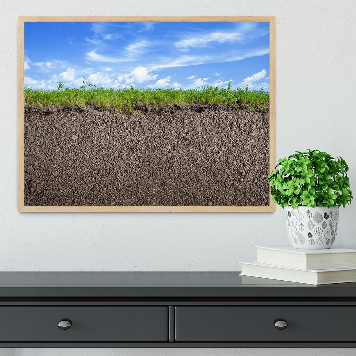 Soil ground Framed Print - Canvas Art Rocks - 4