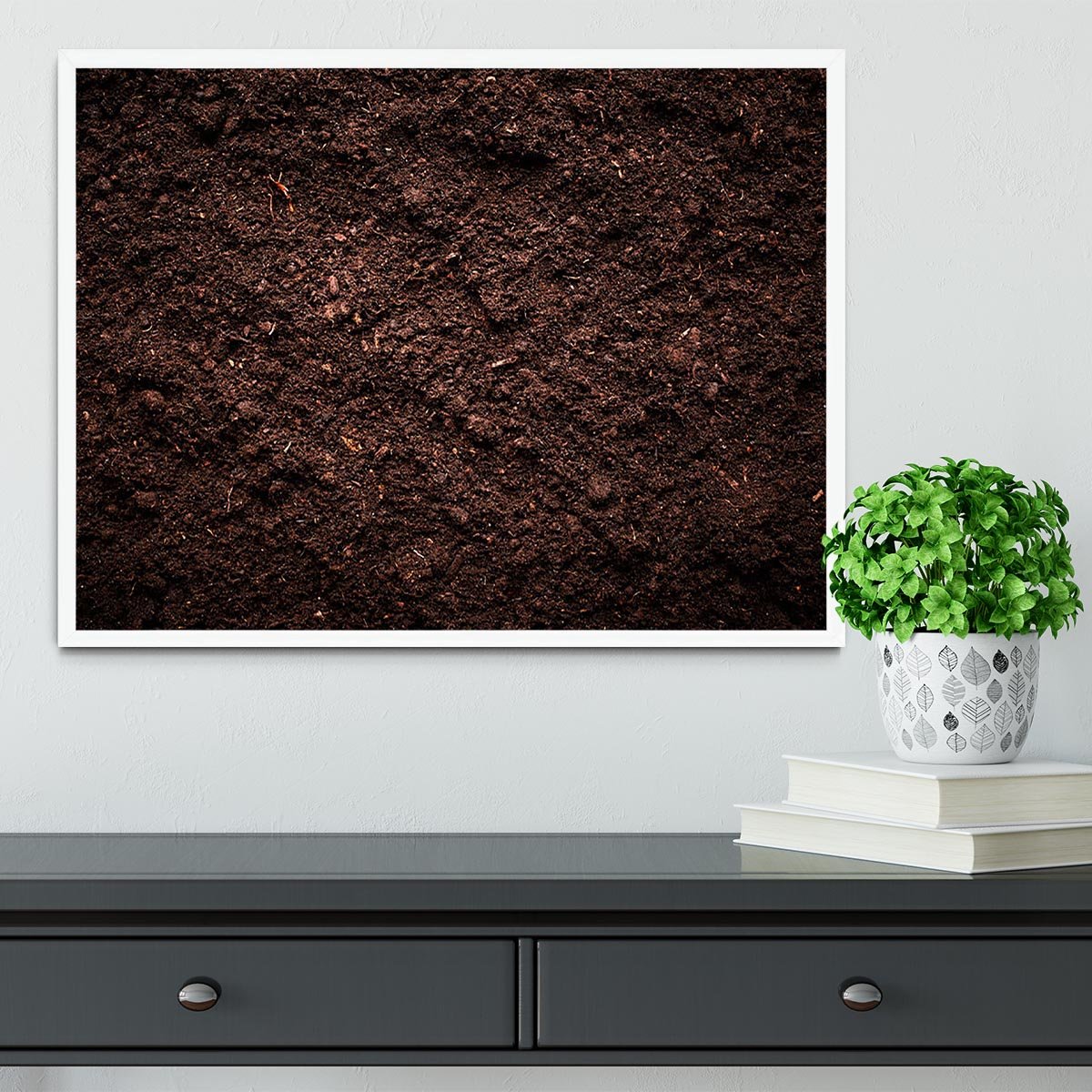 Soil texture Framed Print - Canvas Art Rocks -6