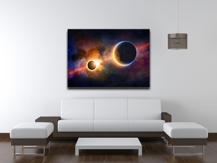 Solar Eclipse Nebula and Stars Canvas Print or Poster - Canvas Art Rocks - 4