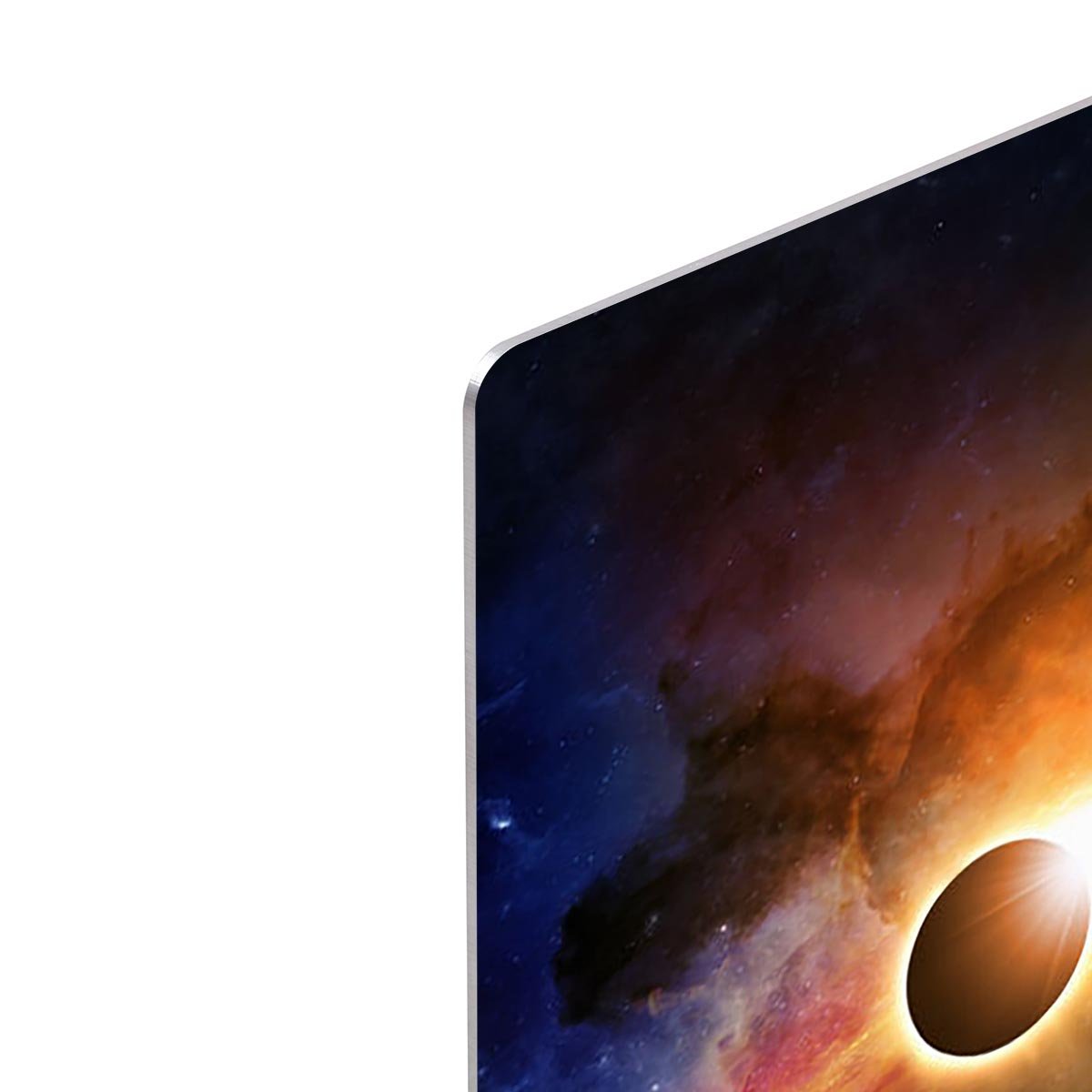 Solar Eclipse Nebula and Stars HD Metal Print