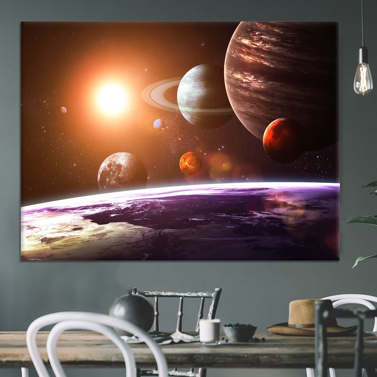 Solar system and space objects Canvas Print or Poster