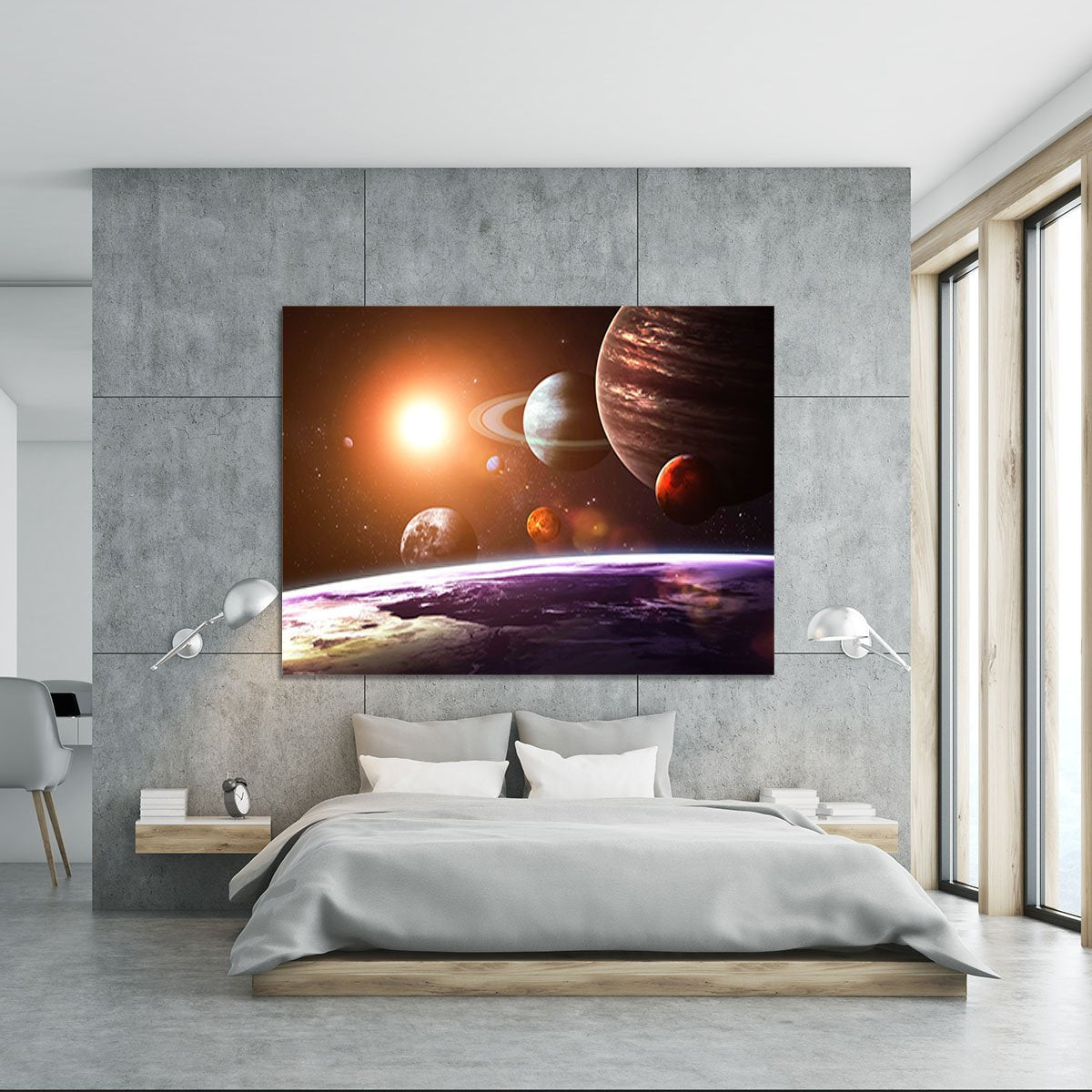 Solar system and space objects Canvas Print or Poster