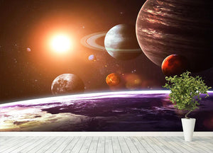 Solar system and space objects Wall Mural Wallpaper - Canvas Art Rocks - 4