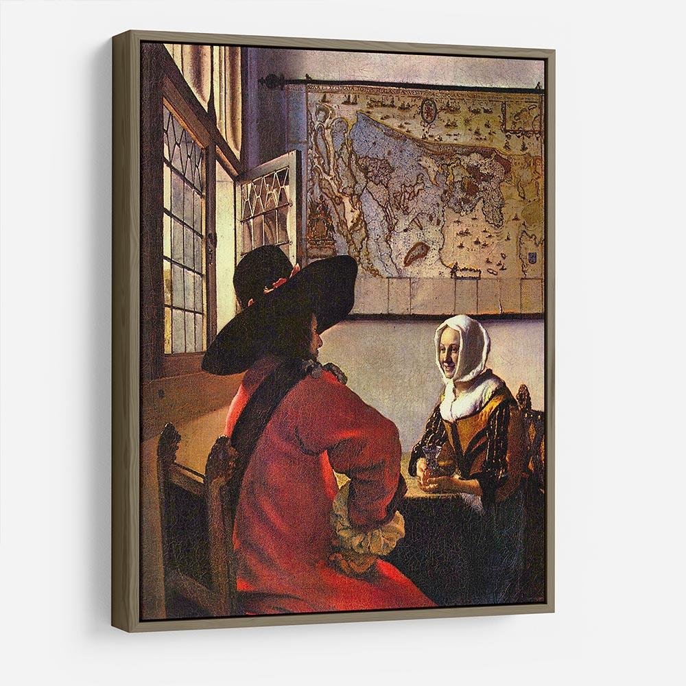 Soldier and girl smiling by Vermeer HD Metal Print - Canvas Art Rocks - 10