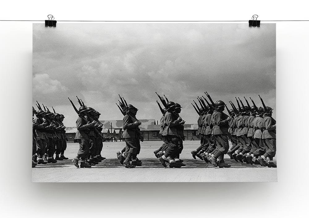 Soldiers marching in formation Canvas Print or Poster - Canvas Art Rocks - 2
