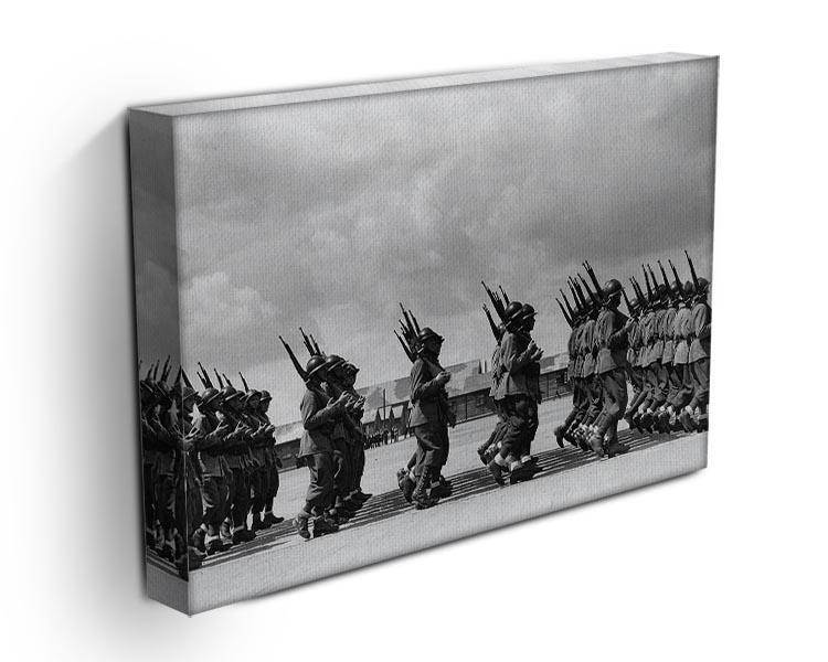 Soldiers marching in formation Canvas Print or Poster - Canvas Art Rocks - 3