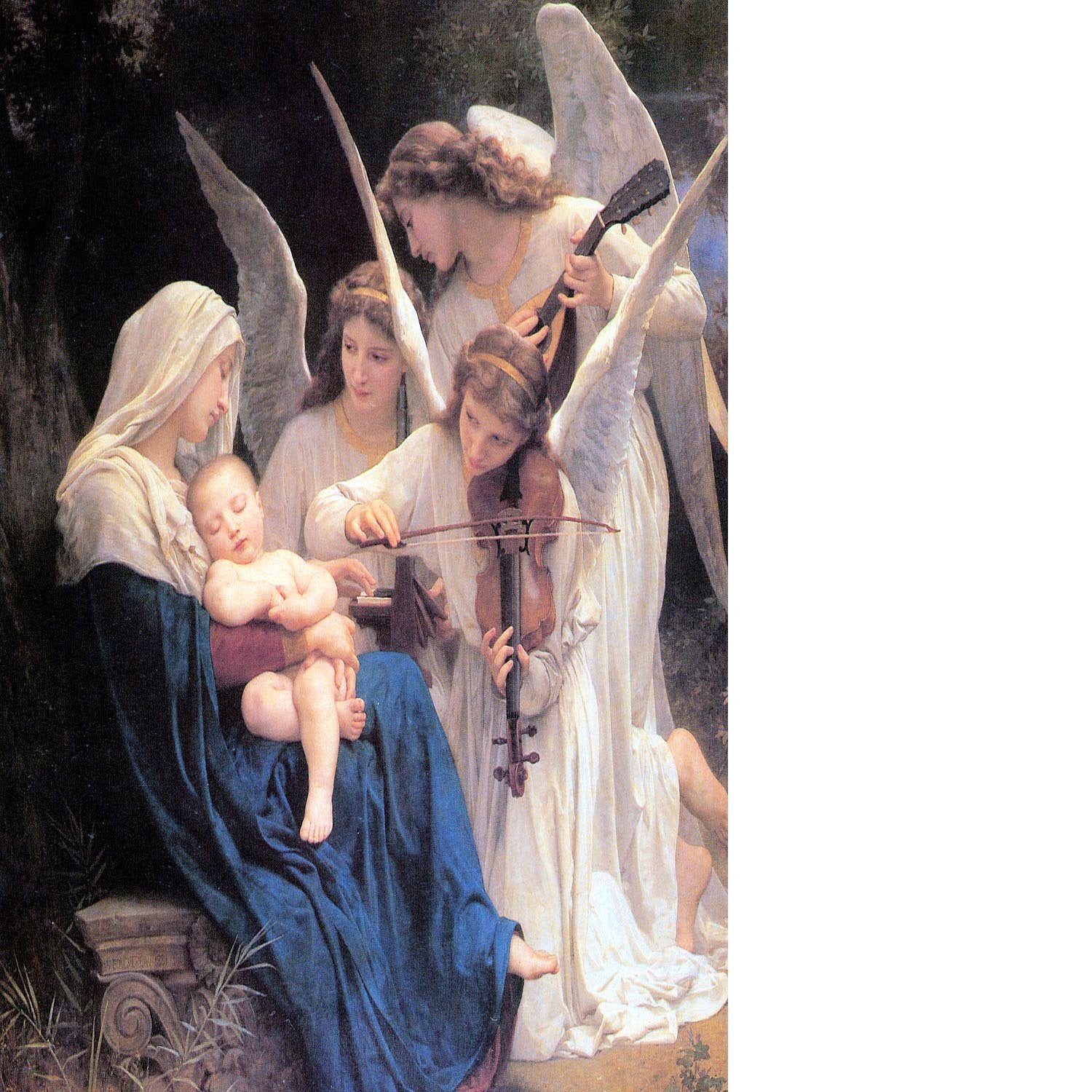 Song of the Angels By Bouguereau Floating Framed Canvas
