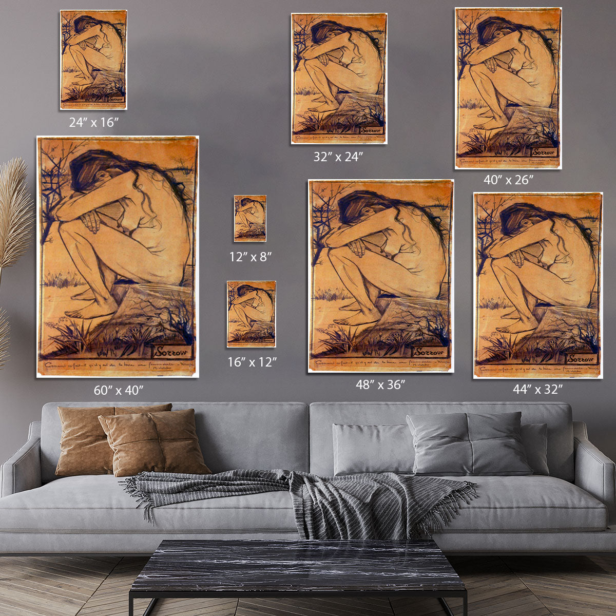 Sorrow by Van Gogh Canvas Print or Poster - Canvas Art Rocks - 7