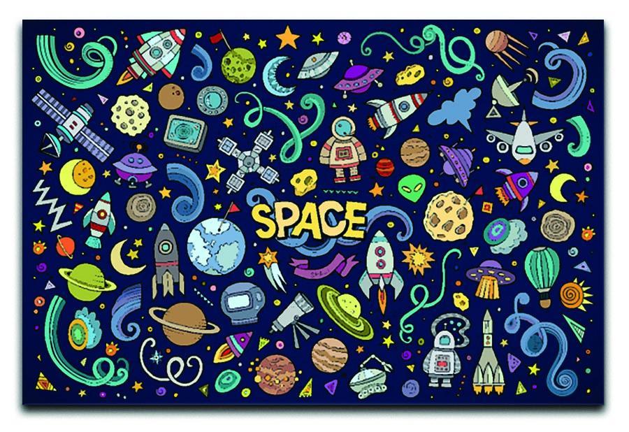 Space Doodles Canvas Print or Poster  - Canvas Art Rocks - 1