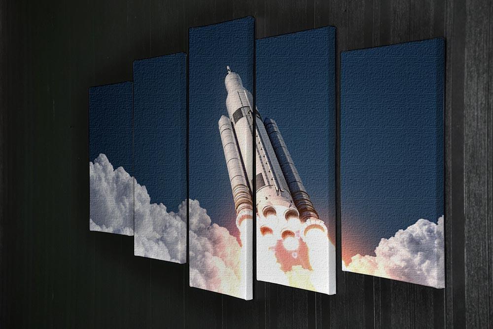 Space Launch System Takes Off 5 Split Panel Canvas - Canvas Art Rocks - 2