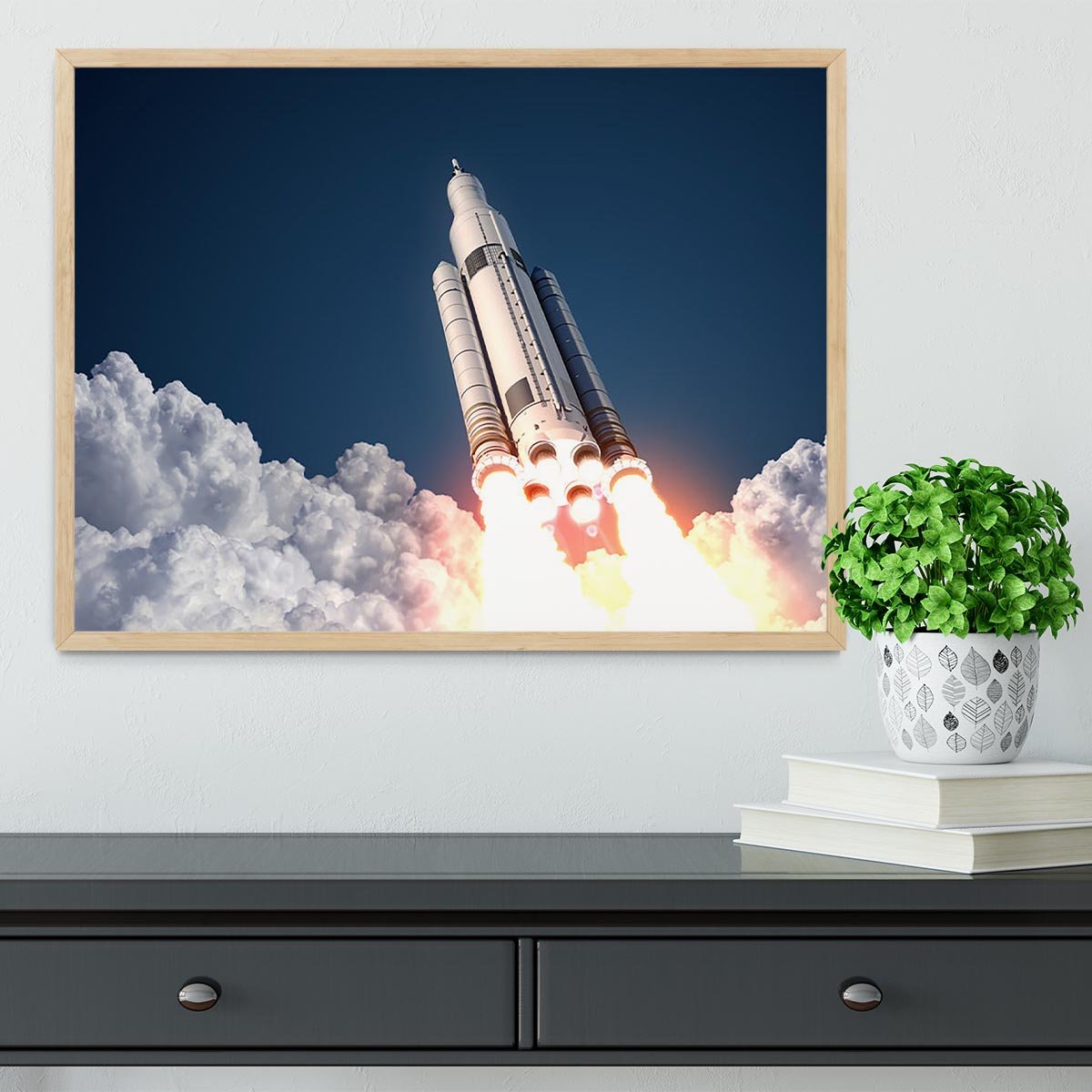 Space Launch System Takes Off Framed Print - Canvas Art Rocks - 4