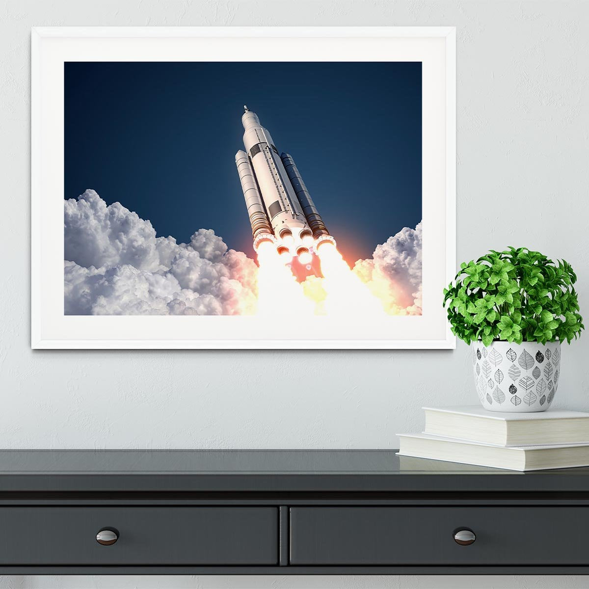 Space Launch System Takes Off Framed Print - Canvas Art Rocks - 5