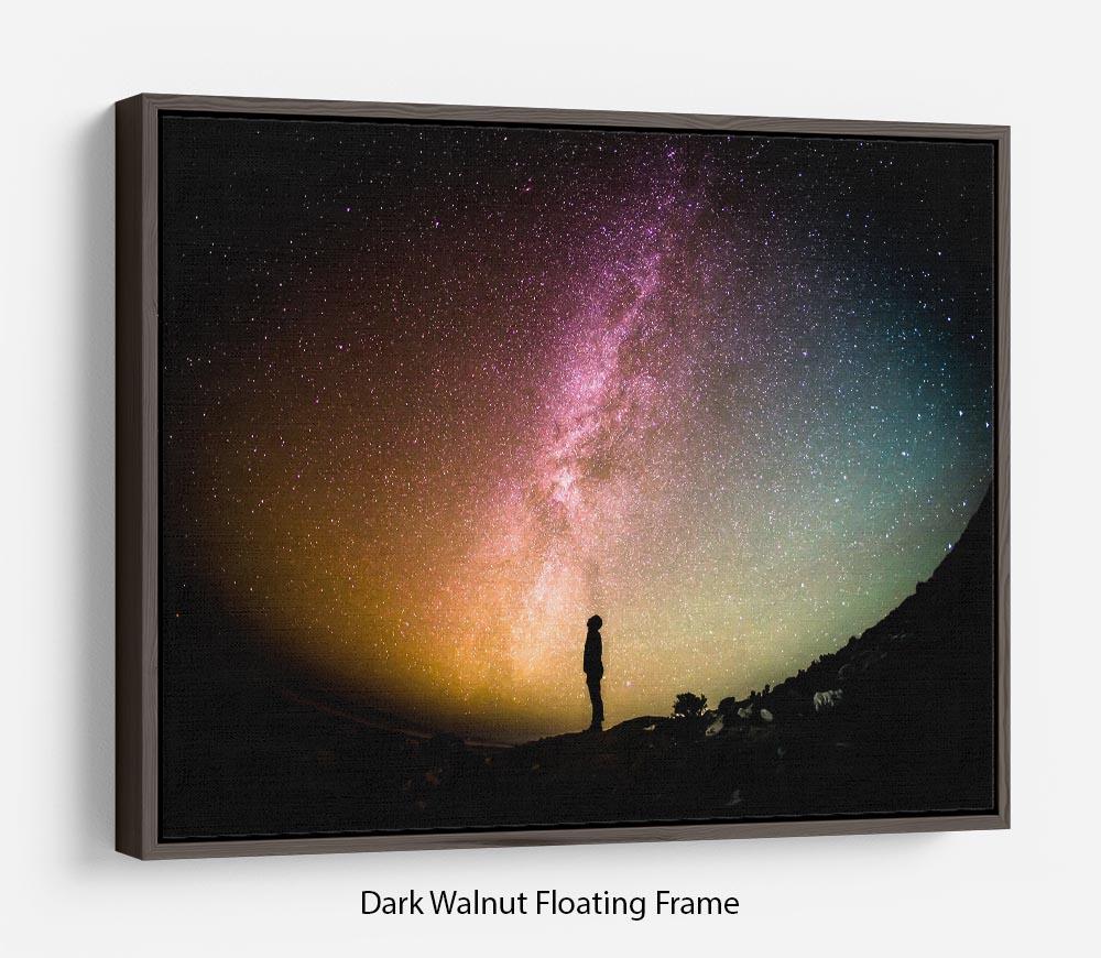 Space Man At Night Floating Frame Canvas - Canvas Art Rocks - 5