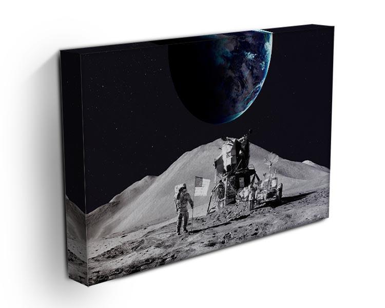 Space Man On The Moon Canvas Print or Poster - Canvas Art Rocks - 3