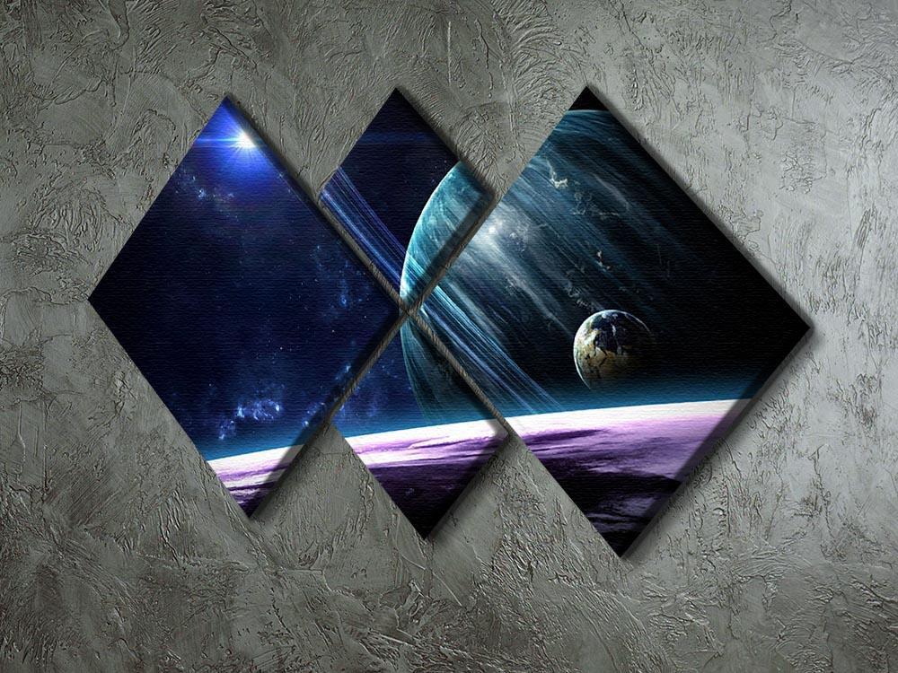 Space Planets 4 Square Multi Panel Canvas - Canvas Art Rocks - 2