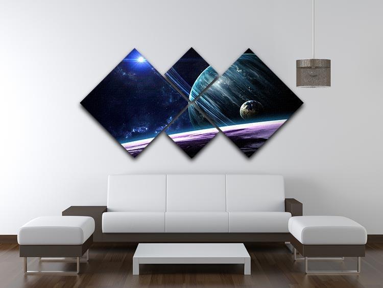 Space Planets 4 Square Multi Panel Canvas - Canvas Art Rocks - 3