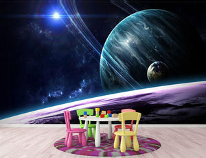 Space Planets Wall Mural Wallpaper - Canvas Art Rocks - 3