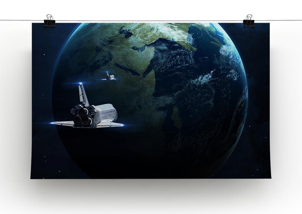 Space Shuttle Flying Back To Earth Canvas Print or Poster - Canvas Art Rocks - 2