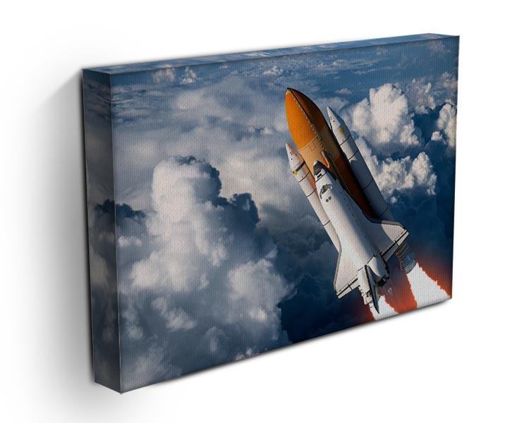 Space Shuttle Launch In The Clouds Canvas Print or Poster - Canvas Art Rocks - 3