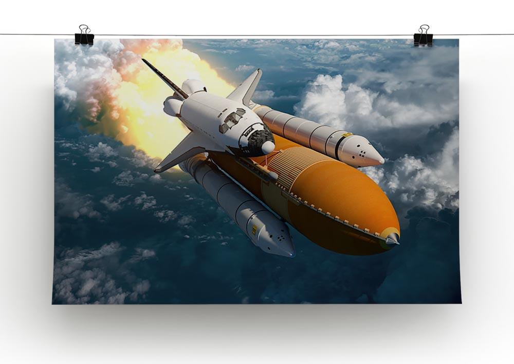 Space Shuttle Lift Off Canvas Print or Poster - Canvas Art Rocks - 2