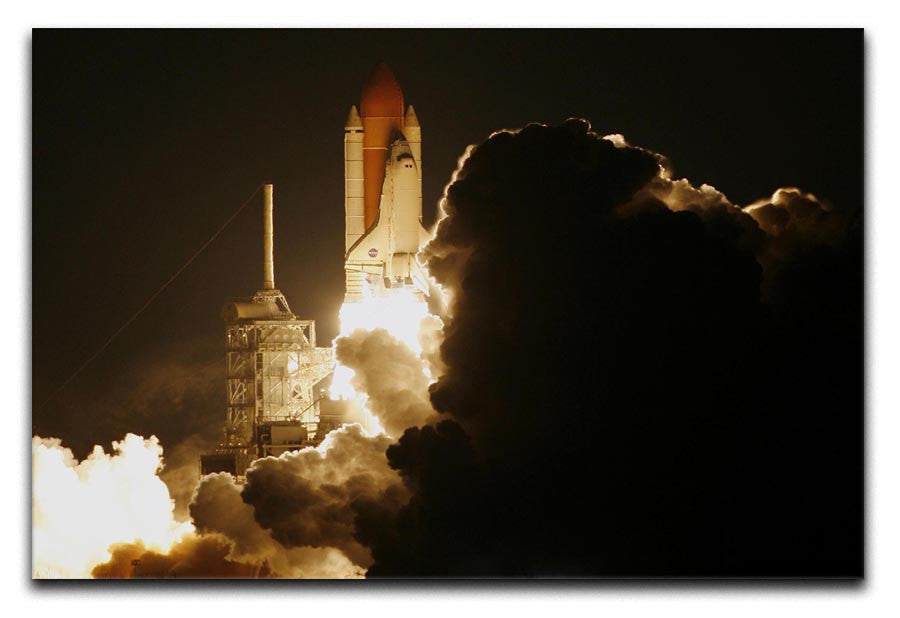 Space Shuttle Take Off Print - Canvas Art Rocks - 1
