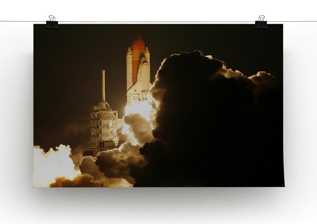 Space Shuttle Take Off Print - Canvas Art Rocks - 2