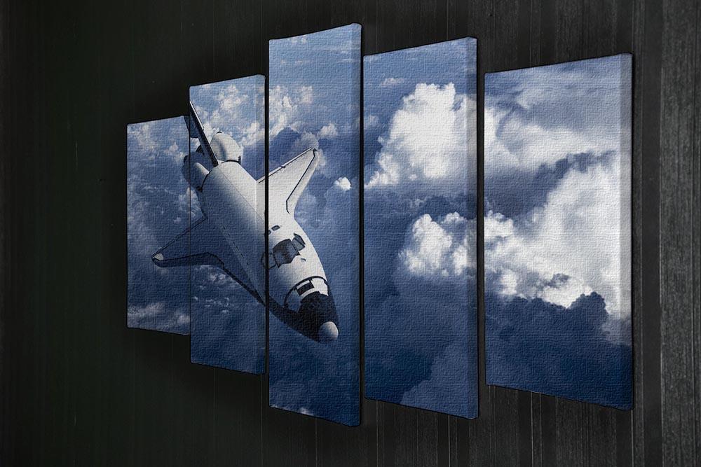 Space Shuttle in the Clouds 5 Split Panel Canvas - Canvas Art Rocks - 2