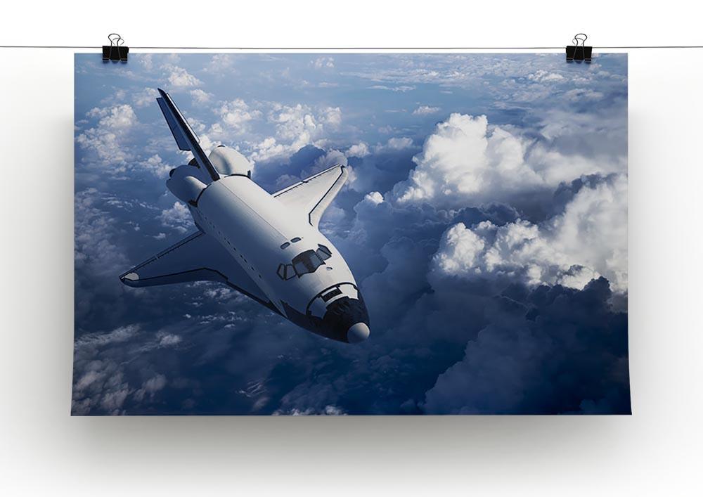 Space Shuttle in the Clouds Canvas Print or Poster - Canvas Art Rocks - 2