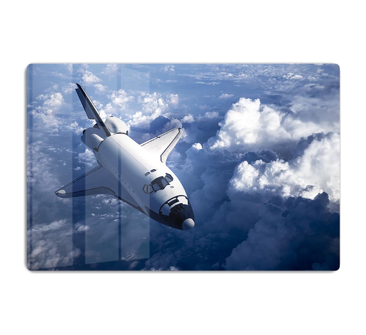 Space Shuttle in the Clouds HD Metal Print