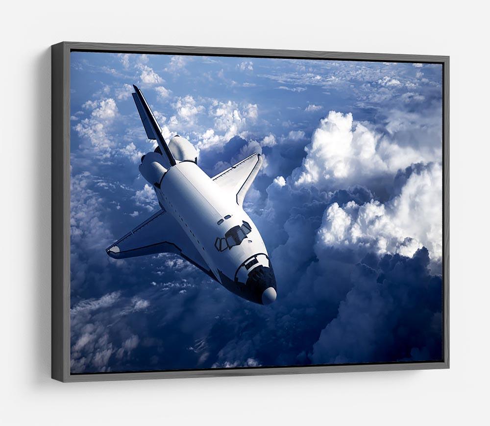 Space Shuttle in the Clouds HD Metal Print