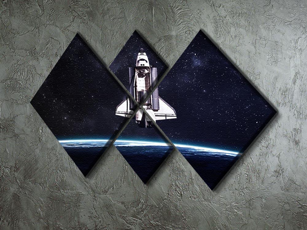 Space Shuttle on a mission 4 Square Multi Panel Canvas - Canvas Art Rocks - 2