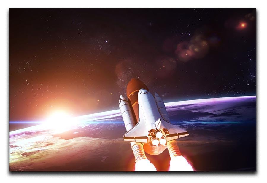 Space Shuttle over the Earth Canvas Print or Poster  - Canvas Art Rocks - 1