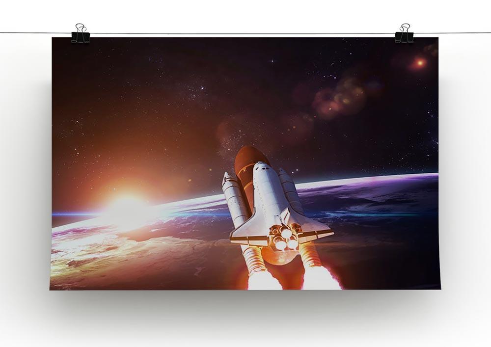 Space Shuttle over the Earth Canvas Print or Poster - Canvas Art Rocks - 2