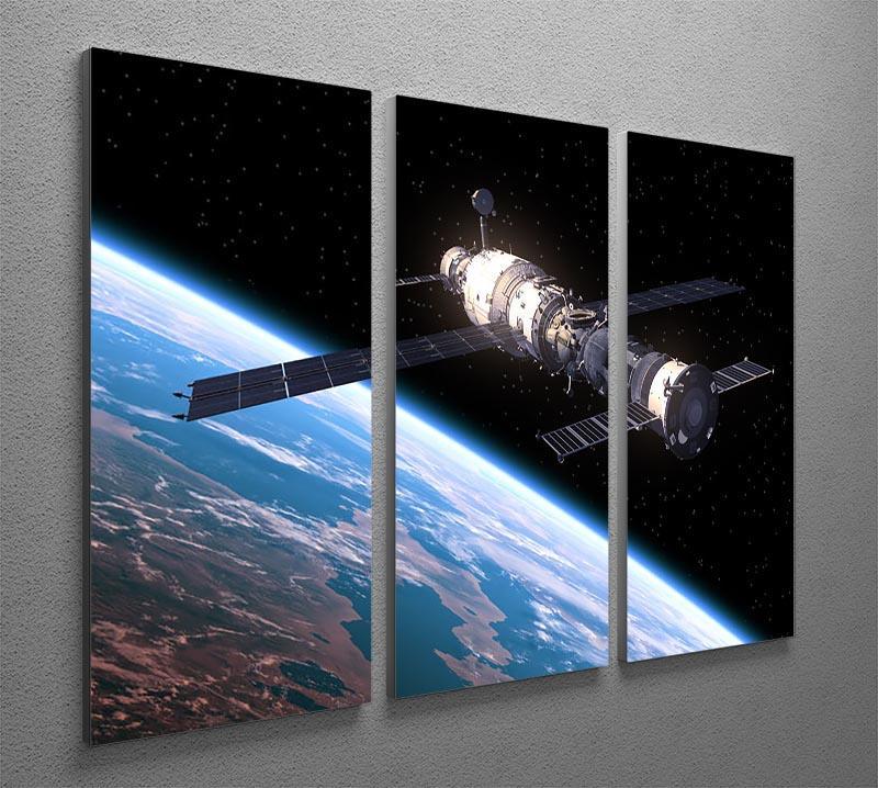 Space Station In Space 3 Split Panel Canvas Print - Canvas Art Rocks - 2