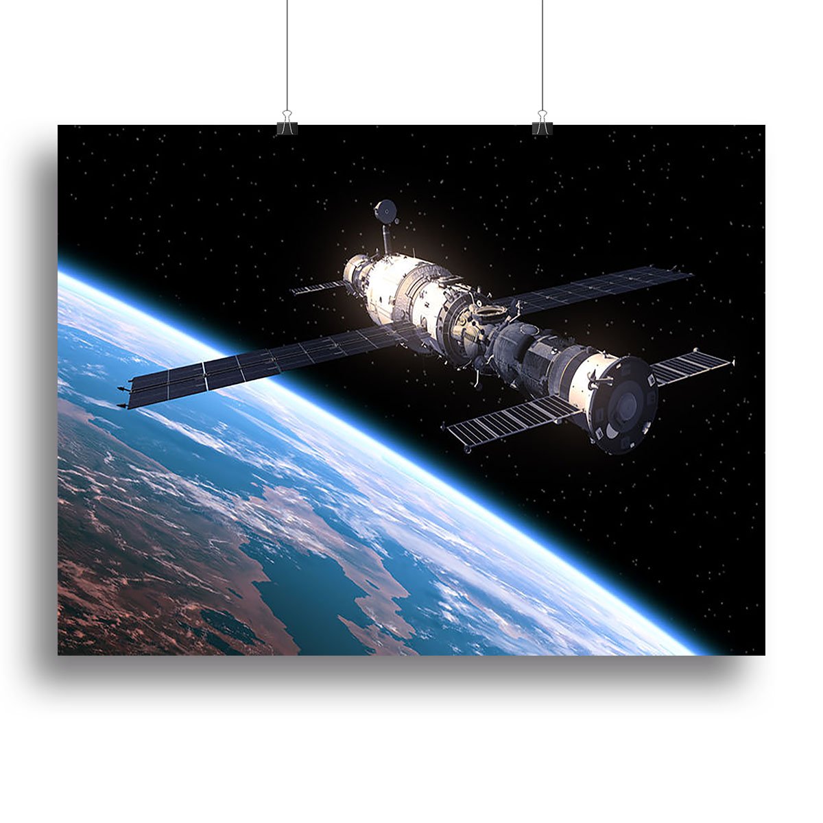 Space Station In Space Canvas Print or Poster
