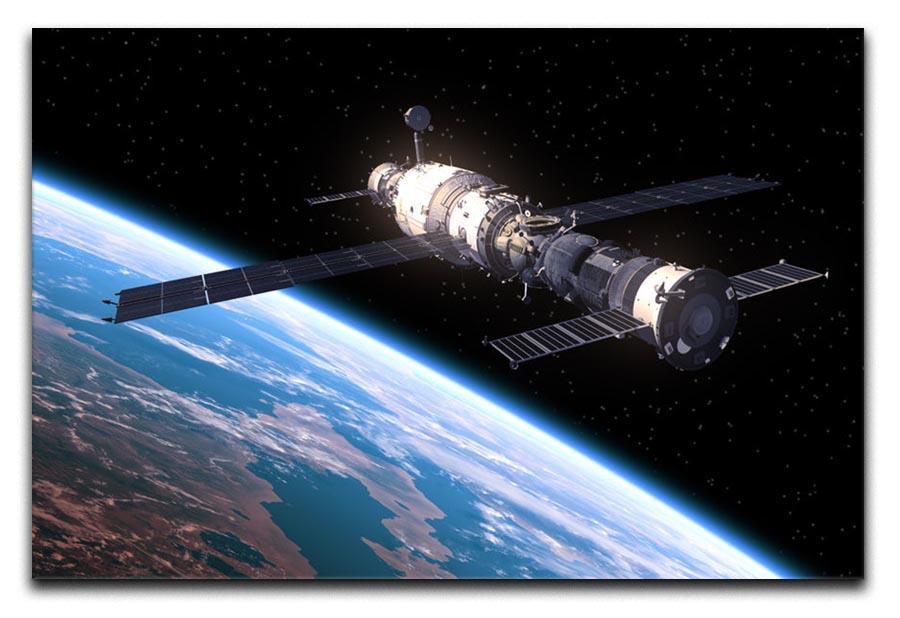 Space Station In Space Canvas Print or Poster  - Canvas Art Rocks - 1