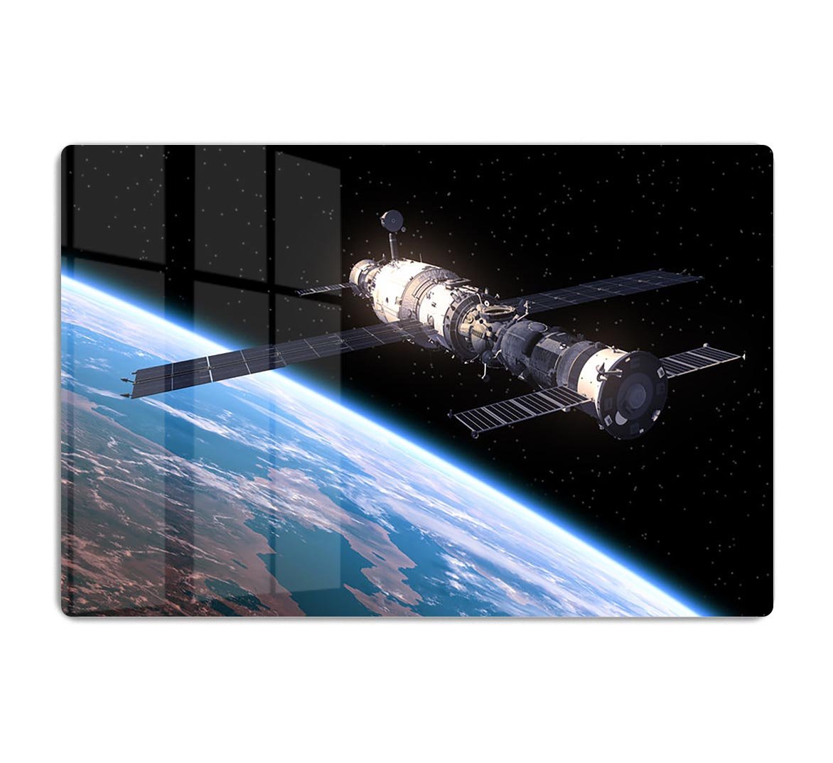 Space Station In Space HD Metal Print