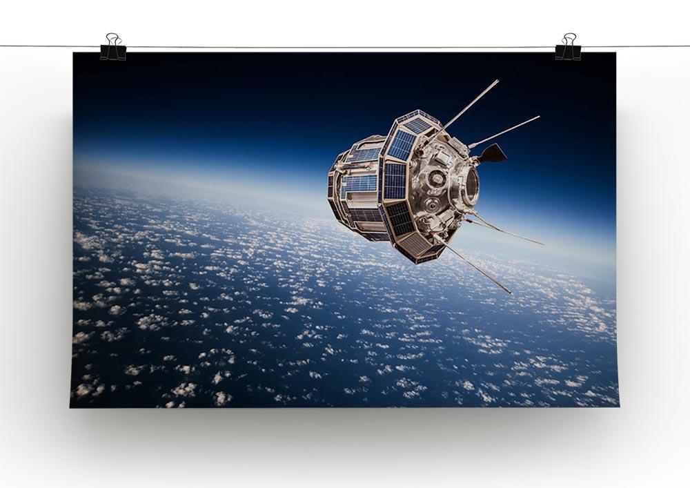 Space satellite orbiting the earth Canvas Print or Poster - Canvas Art Rocks - 2